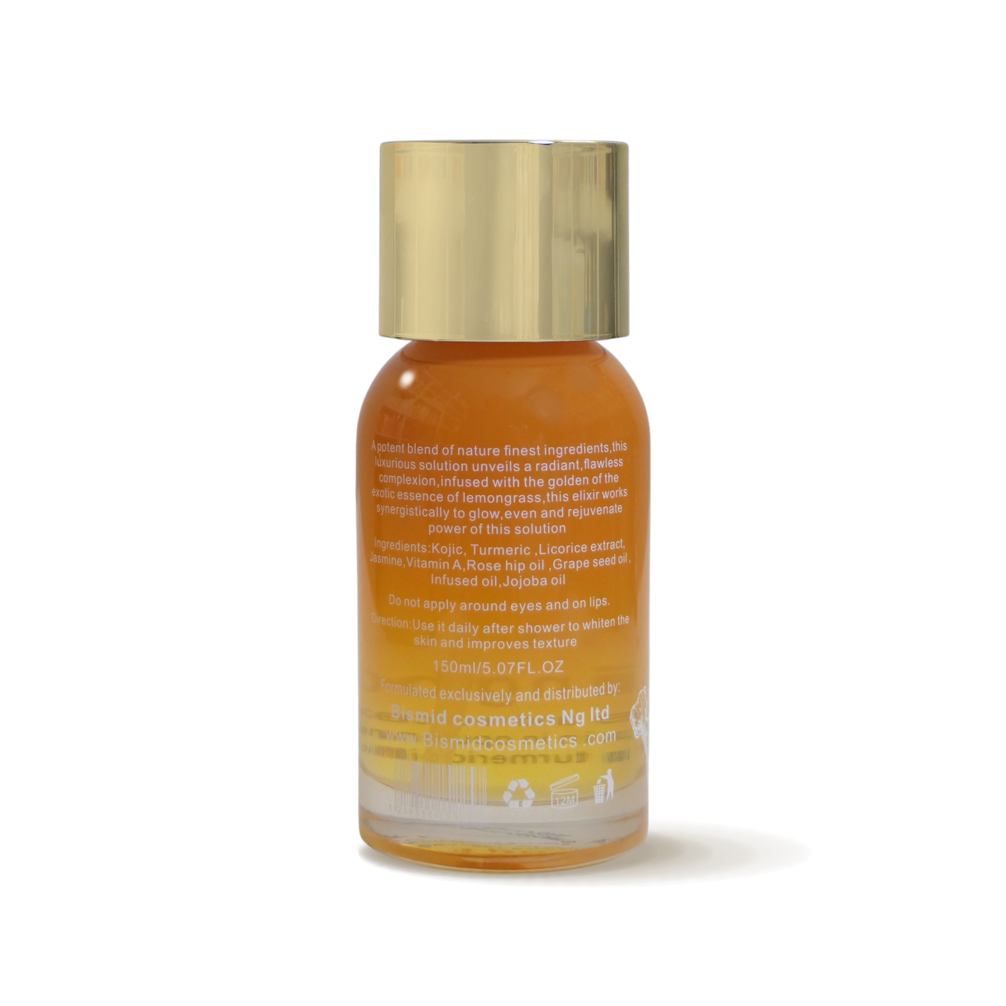 Bismid Kojic And Tumeric Whitening Body Oil