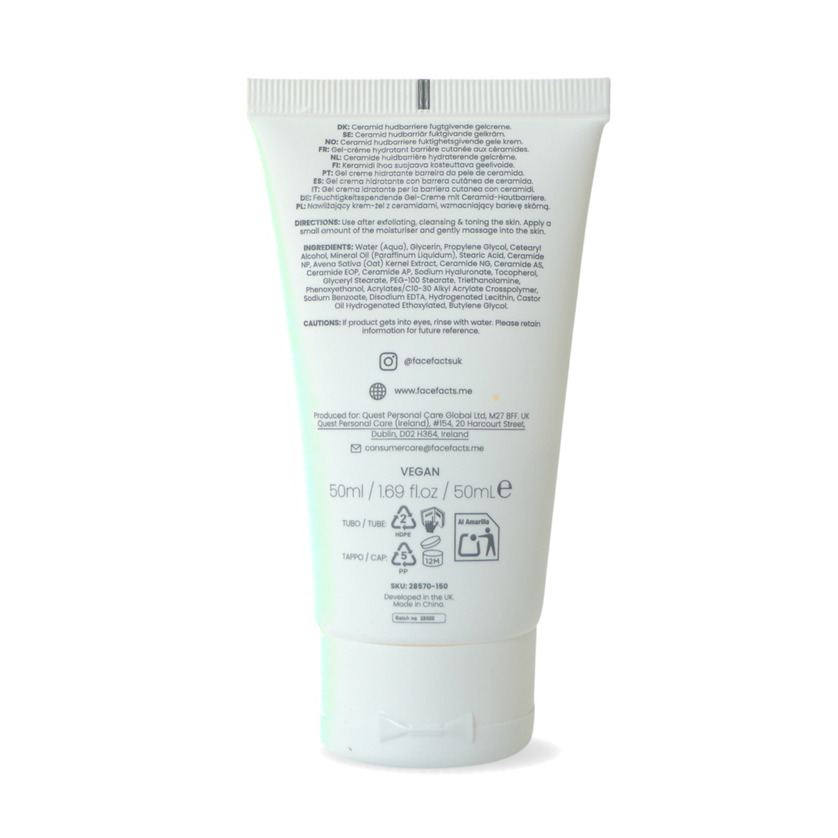 Face Facts Ceramide Repairing Moisturising Gel Cream