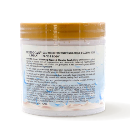 Morroccan Argan Goat Milk Extract  Repair & Glowing Scrub 4-in-1 (650g)