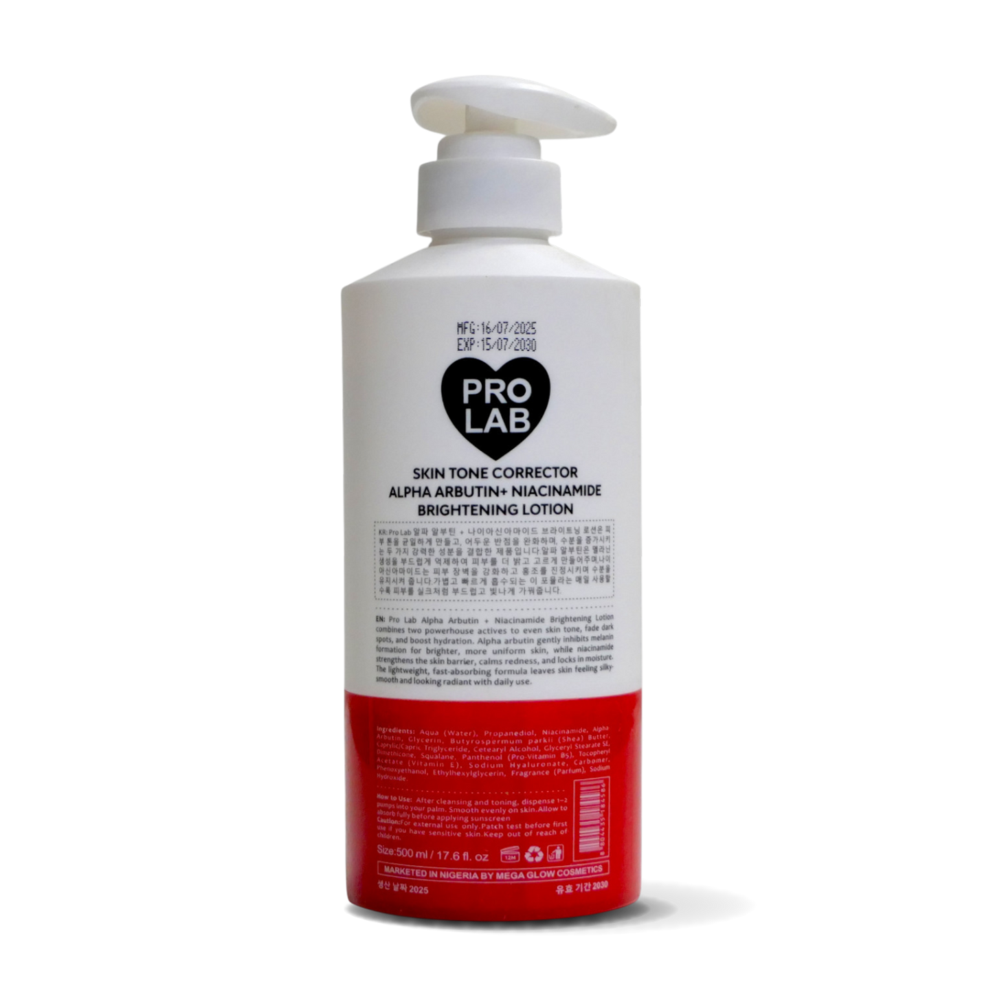 PROLAB Alpha Arbutin + Niacinamide Brightening Lotion — Skin Tone Corrector