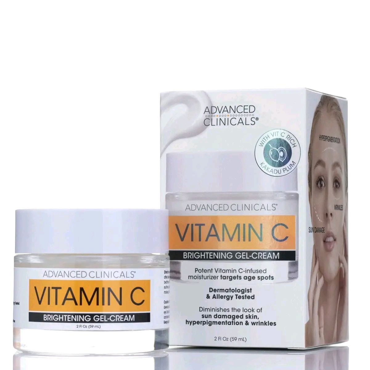 Advanced clinicals vitamin C Brightening gel face cream