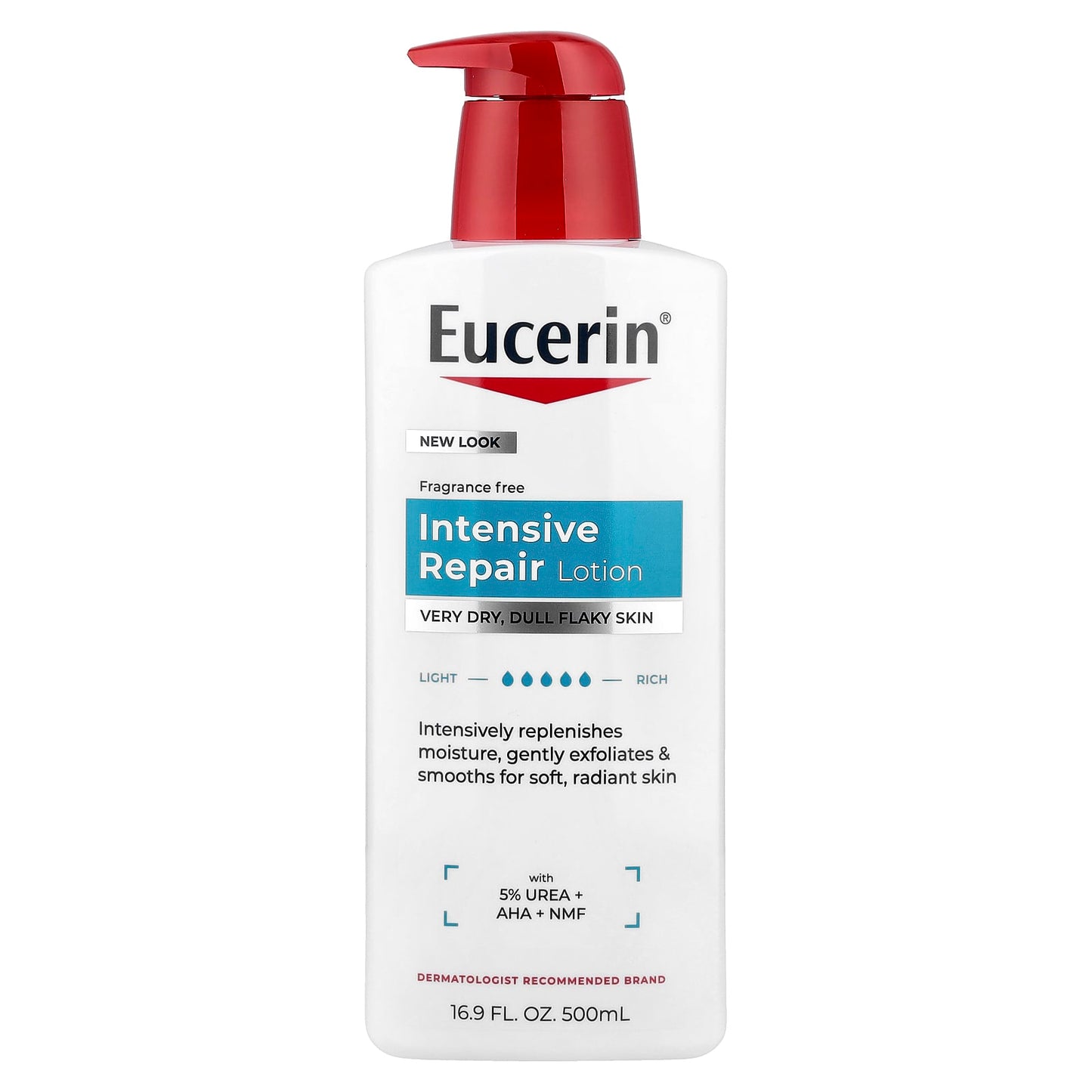Eucerin, Intensive Repair Lotion, Fragrance Free, 16.9 Fl Oz (500 Ml)