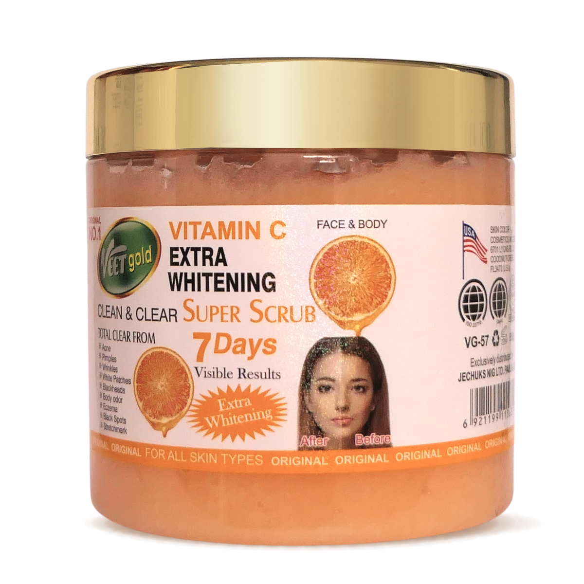 Veetgold Vitamin C face and body Scrub 650g
